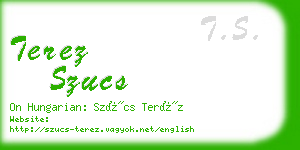 terez szucs business card